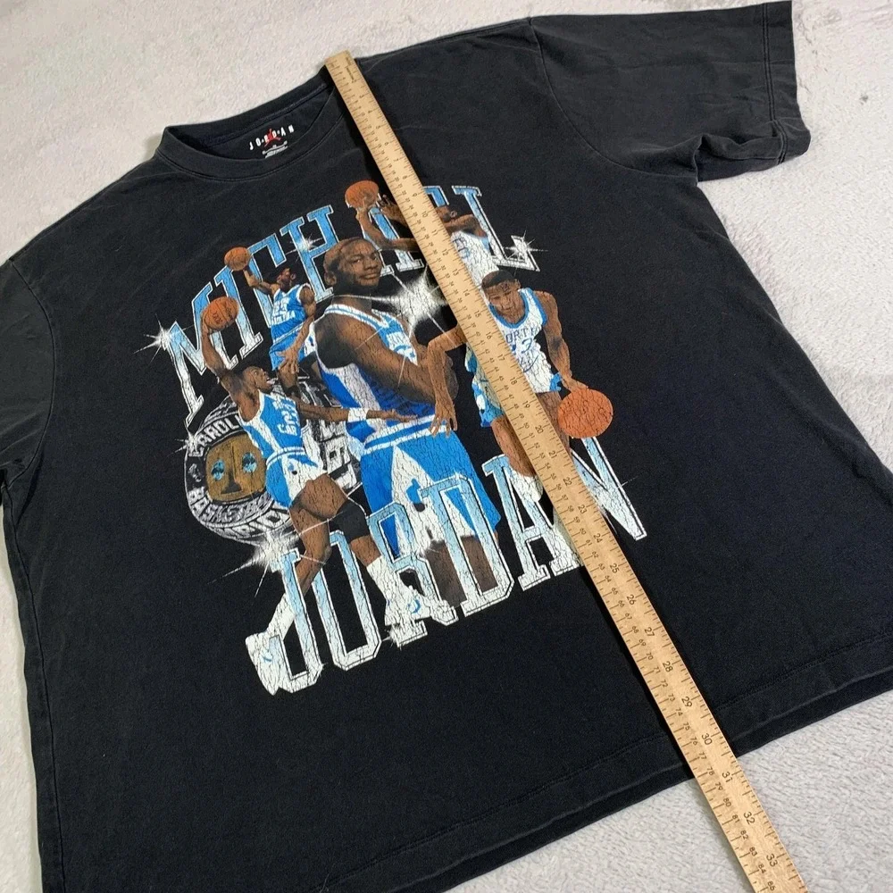 Jordan Michael Jordan Shirt Mens XL Black UNC Tar Heels Basketball Oversized Tee